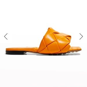 Bottega Veneta Tangerine Lido Sandals